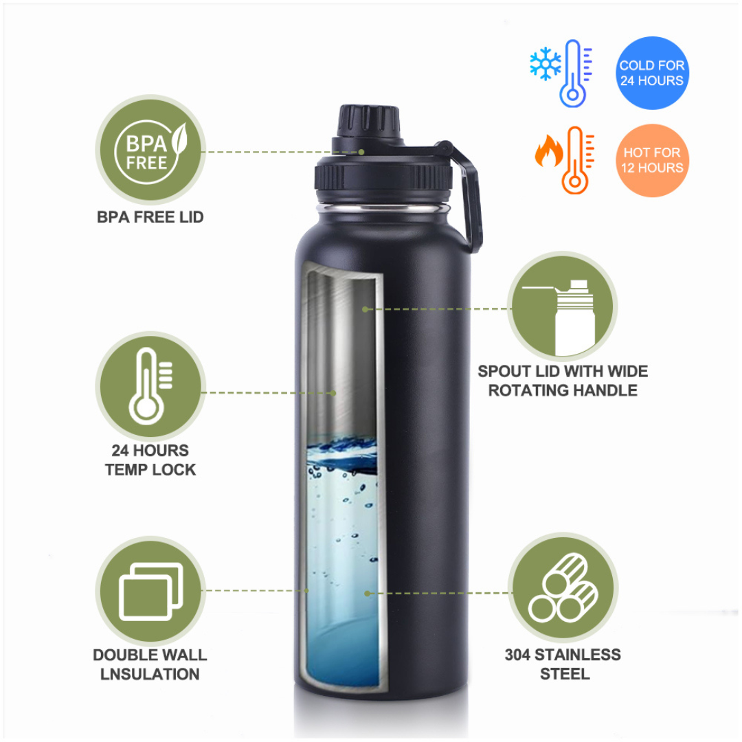 Stainless Steel Insulated Bottle (1000ml)