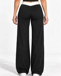 Contour Contrast Wide-Leg Pants