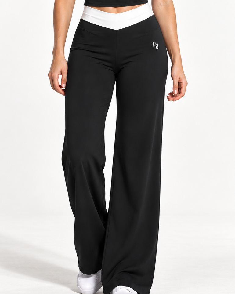 Contour Contrast Wide-Leg Pants