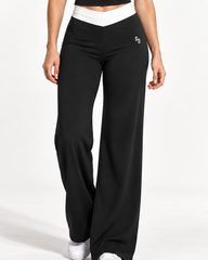Contour Contrast Wide-Leg Pants